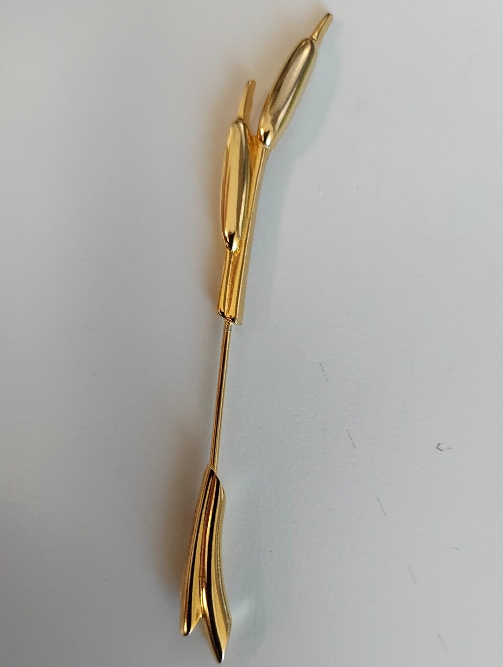 Gold Cattail Stick Brooch - Women Accessories